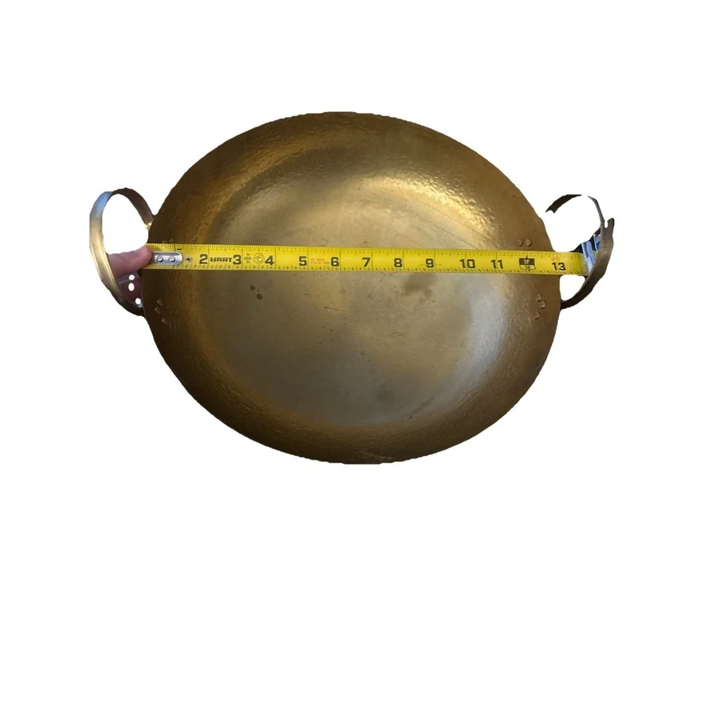 Thai Traditional Wok Brass Pan Home Cooking Food & Dessert Medium Size Thai Chef